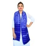 Bodo, Boro Aronai - Traditional Handwoven MUFFLER/SCARF/STOLE-UNISEX. Color : Blue
