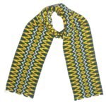 Nort East Traditional Handmade Muffler/Scarf with Yellow & White and Green Mix Colour. Size:(135x18) cm