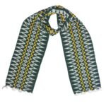 Nort East Traditional Handmade Muffler/Scarf with White & Yellow and Green Mix Colour. Size:(135x18) cm