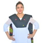 Traditional Cotton Dupatta/Chunni/Stole/Shawl. Handwoven Black & Green Border Colour with Design Motifs for Women/Ladies/Girls (Size : LXW: 1.95x 0.54 m)