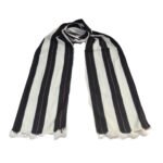 Nort East Traditional Simple/Plain Naga Muffler/Scarf with Black & White Mix Colour. Size:(180x19) cm